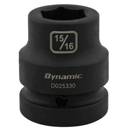 DYNAMIC Tools 15/16" X 1" Drive, 6 Point Standard Length, Impact Socket D025330